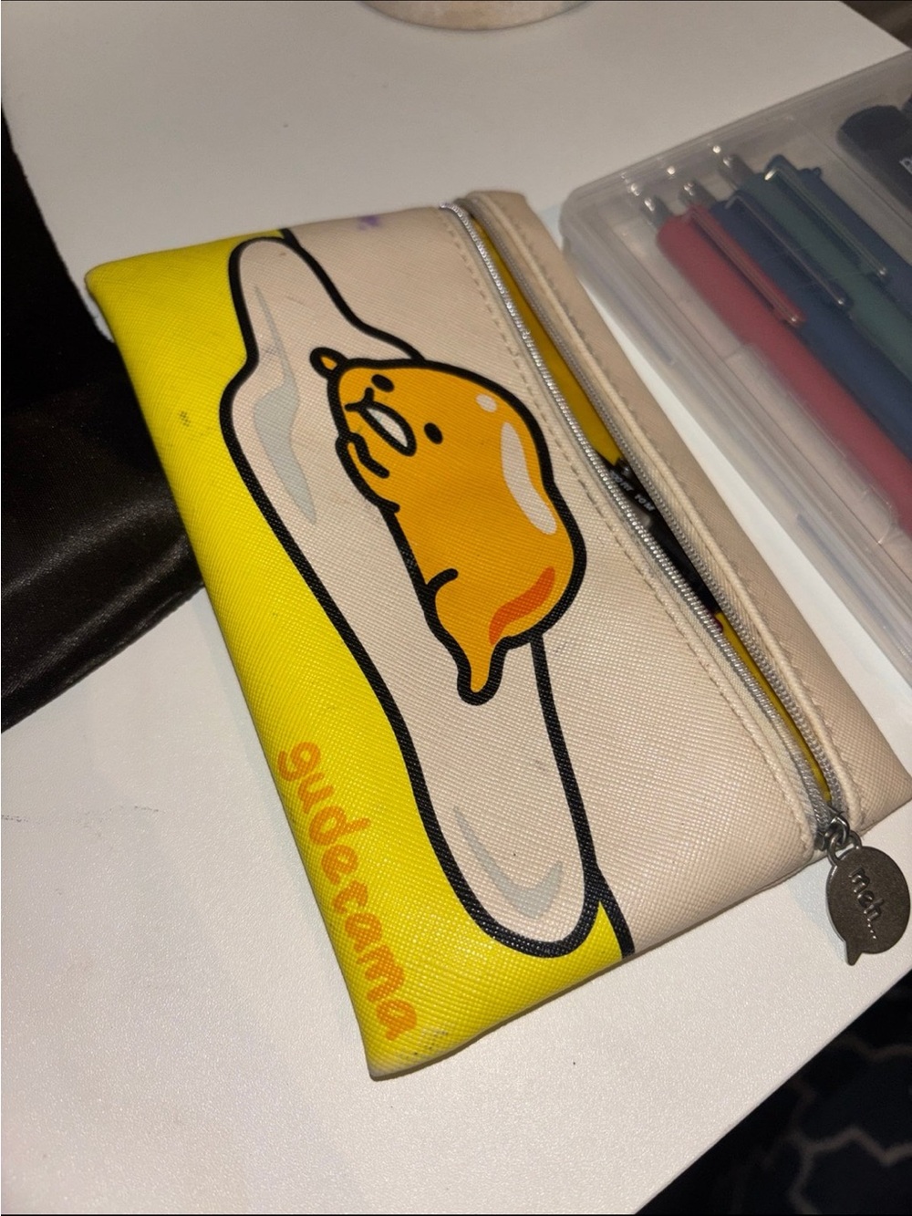 Sanrio Gudetama Yellow Cream Pencil Case